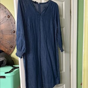 Talbots Long Sleeve Denim Dress